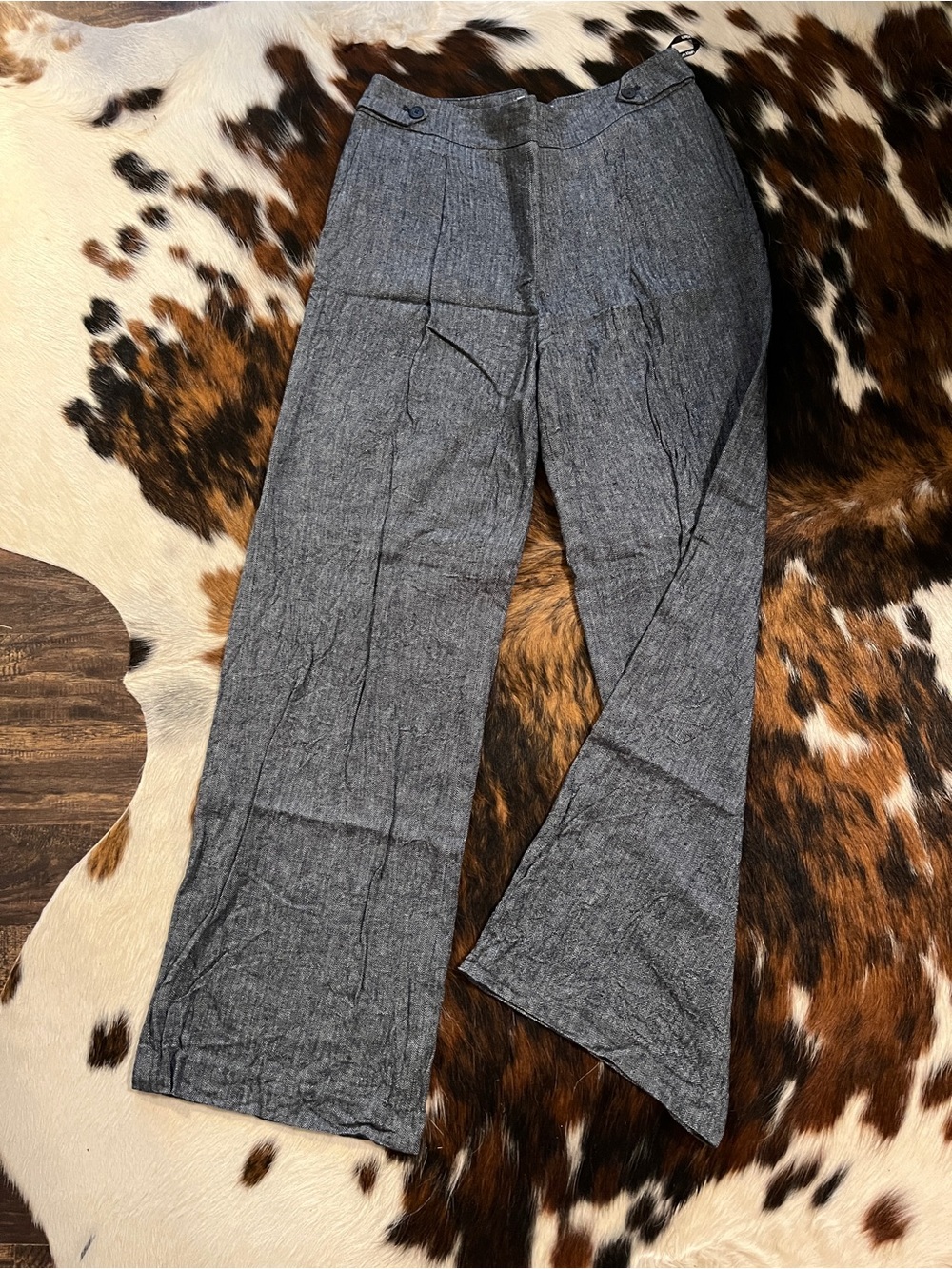 Calvin Klein Herringbone Wide-Leg Women's Trousers